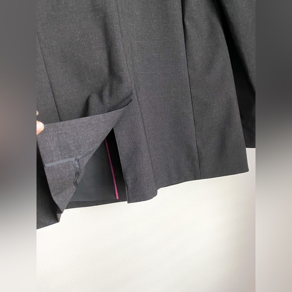 Ann Taylor Long Sleeve Office Formal Professional Blazer Suit Jacket Charcoal 8 - Picture 8 of 10